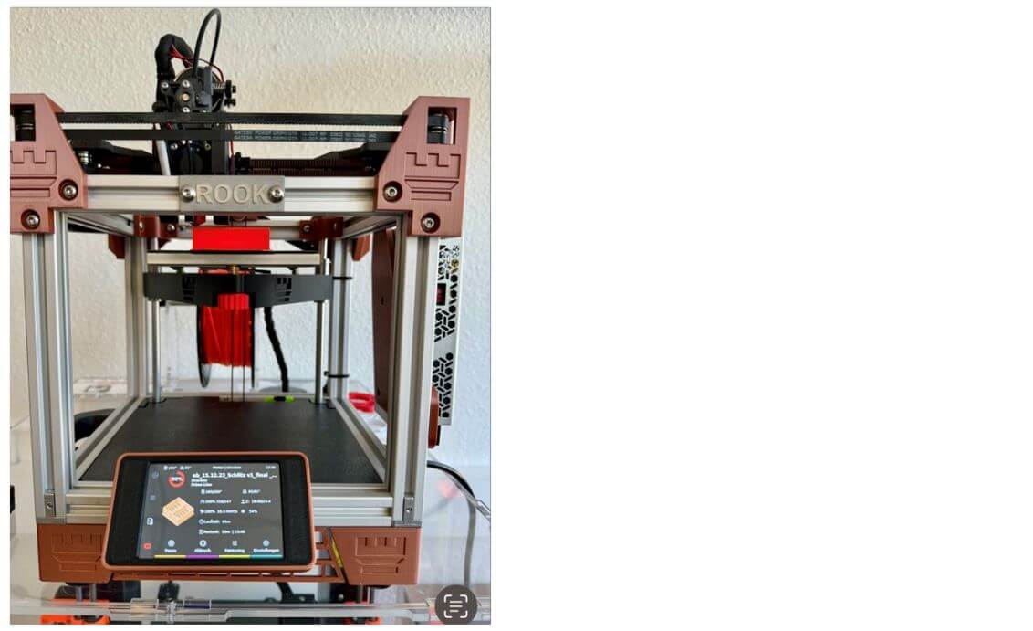 Abb. 6: Mit diesem selbstgebauten ROOK 20 hat Swen Gotzen das Modell 52 (5. Platz) gedruckt.
