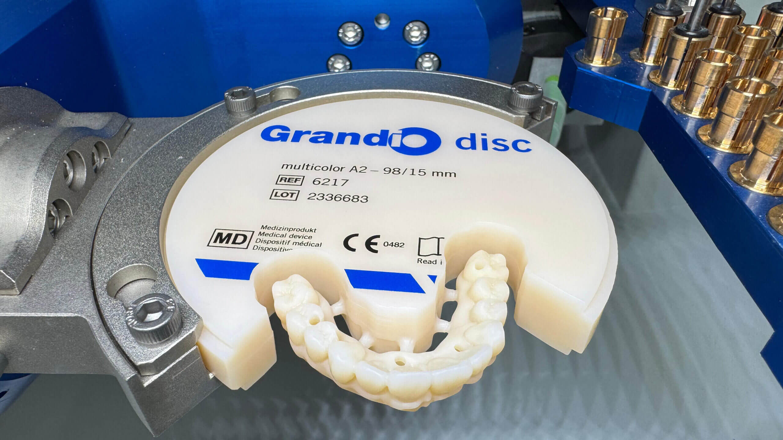 Grandio disc ermöglicht durch seine Materialeigenschaften einen verkürzten Workflow